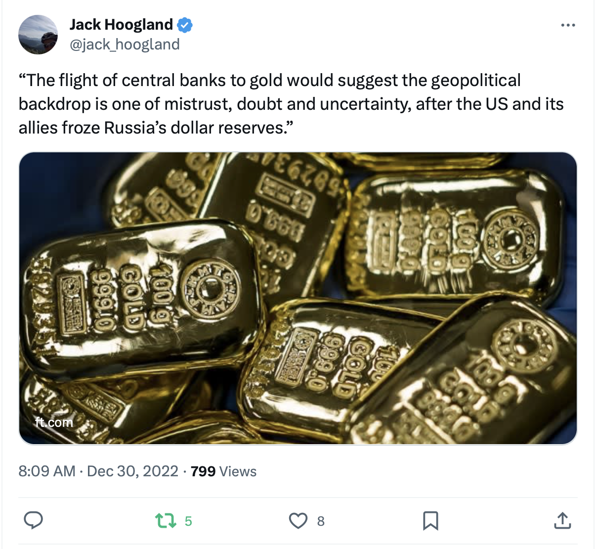 Jack Hoogland over goud